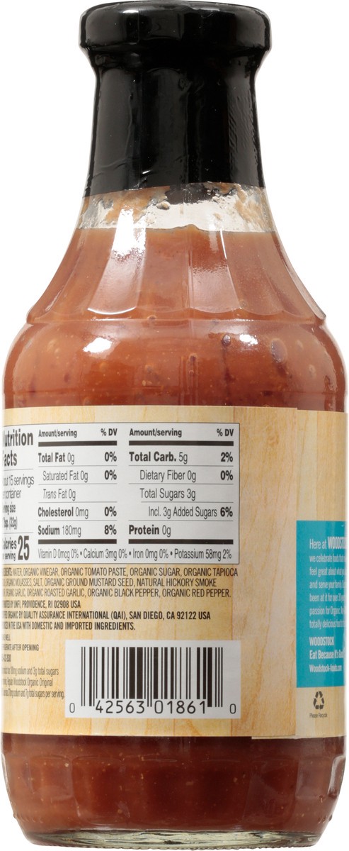 slide 2 of 9, Woodstock Organic Original Bar-B-Q Sauce 17 oz, 17 oz