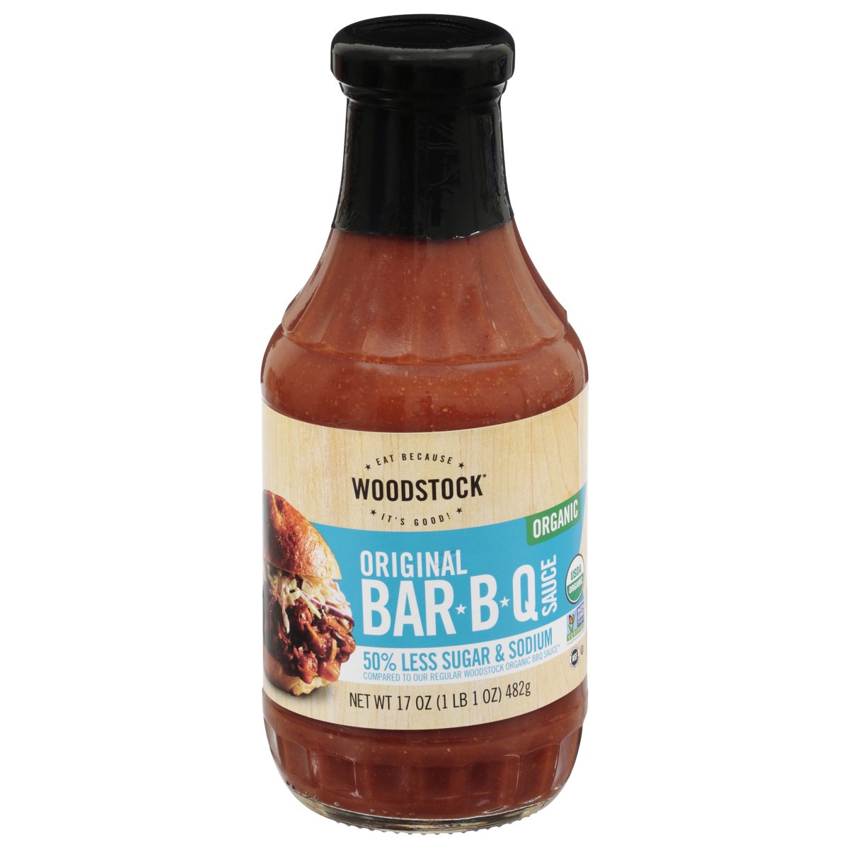 slide 1 of 9, Woodstock Organic Original Bar-B-Q Sauce 17 oz, 17 oz
