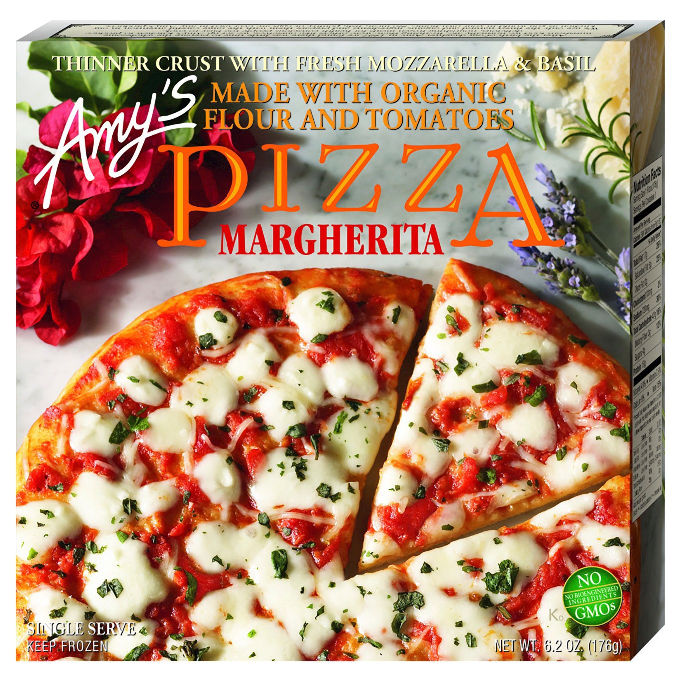 slide 1 of 4, Amy's Organic Single Serve Margherita Pizza, 6.2 oz