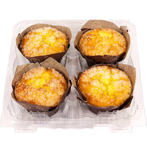 slide 1 of 1, L&B Lemonlicious Muffins, 4 ct