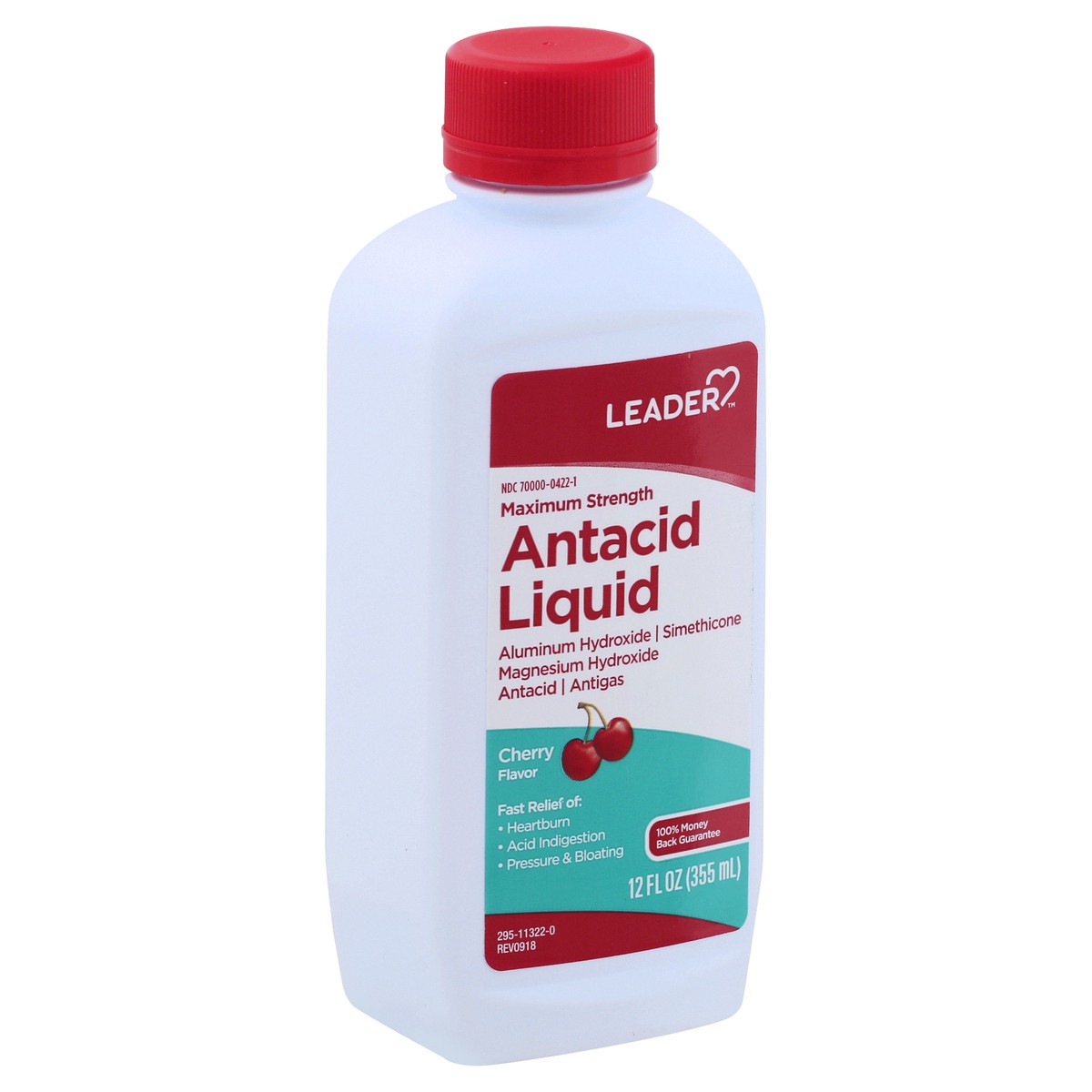 slide 11 of 11, Leader Antacid Liquid 12 oz, 12 oz