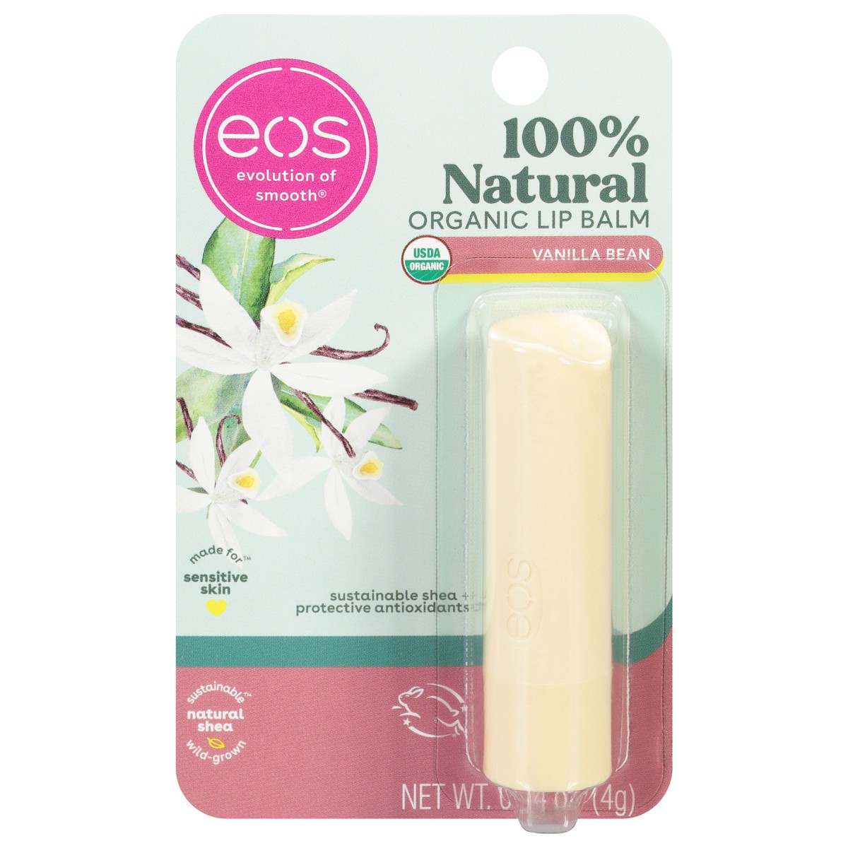 slide 8 of 12, eos Organic Vanilla Bean Lip Balm 0.14 oz, 0.14 oz
