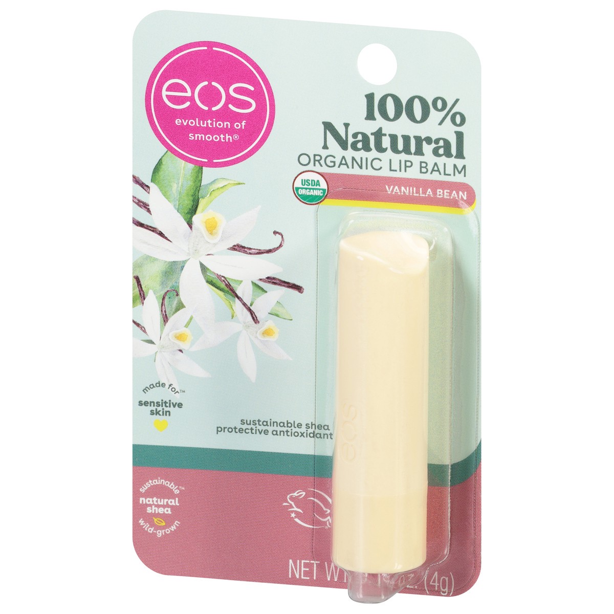 slide 10 of 12, eos Organic Vanilla Bean Lip Balm 0.14 oz, 0.14 oz