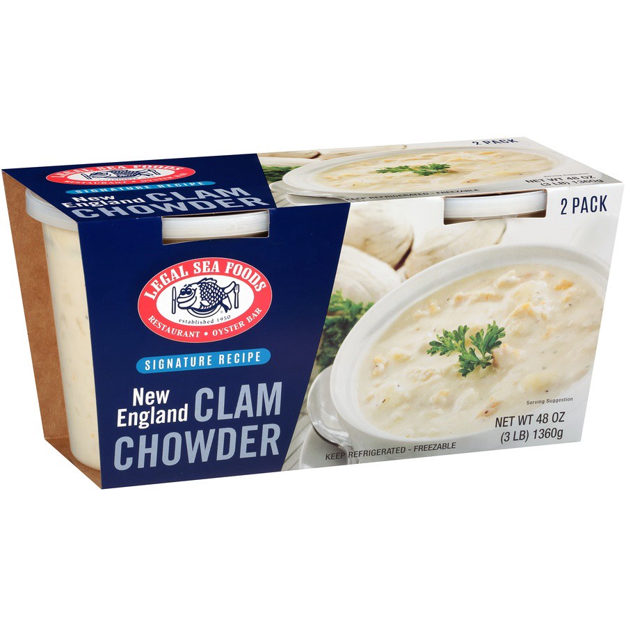 slide 2 of 8, Legal Seafood Clam Chowder, 