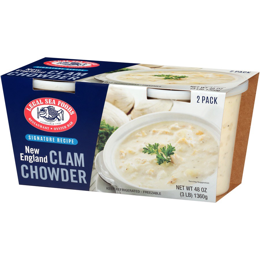 slide 3 of 8, Legal Seafood Clam Chowder, 