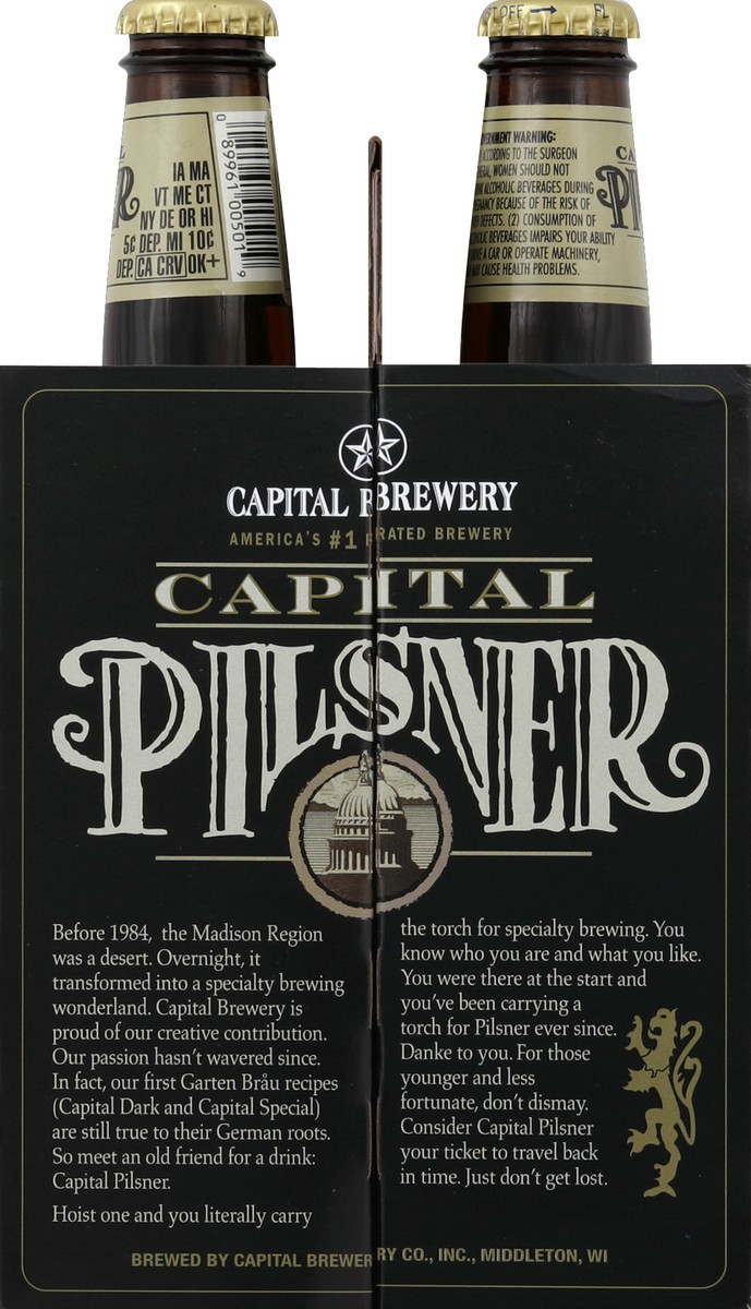 slide 4 of 6, Capital Brewery Pilsner 6 ea, 6 ct