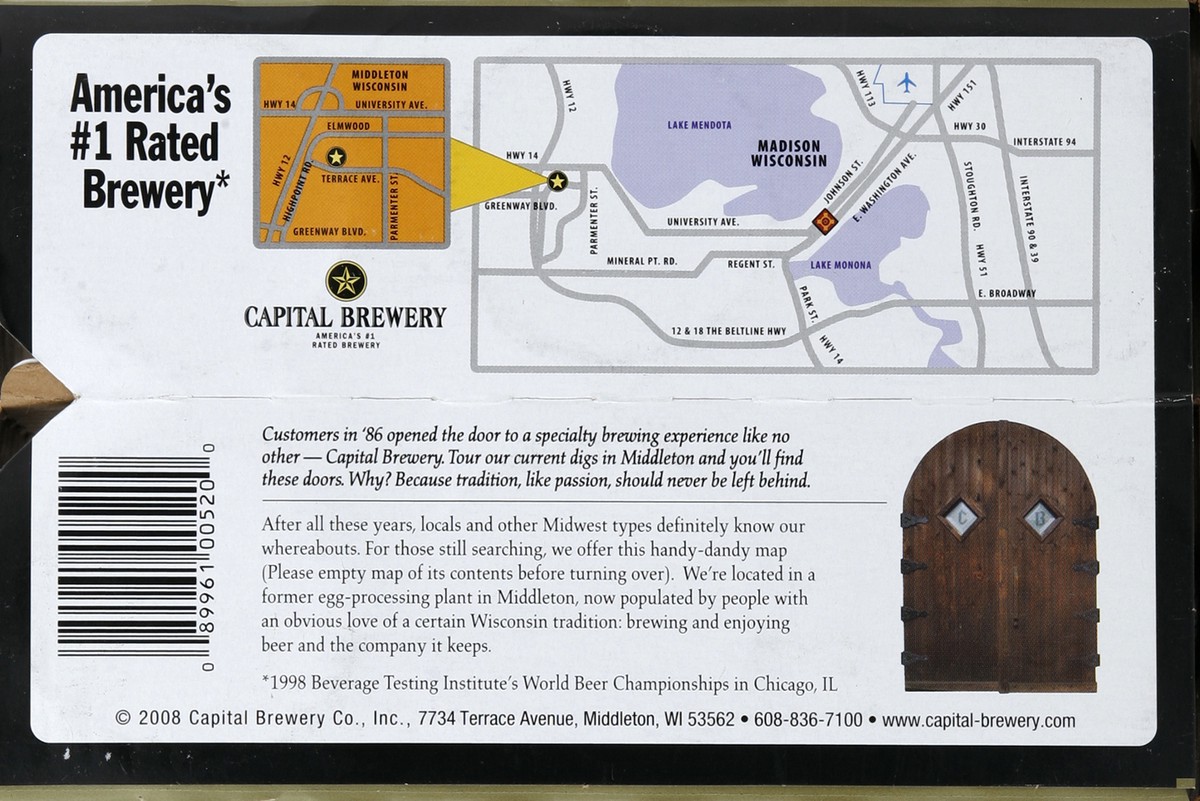 slide 6 of 6, Capital Brewery Pilsner 6 ea, 6 ct