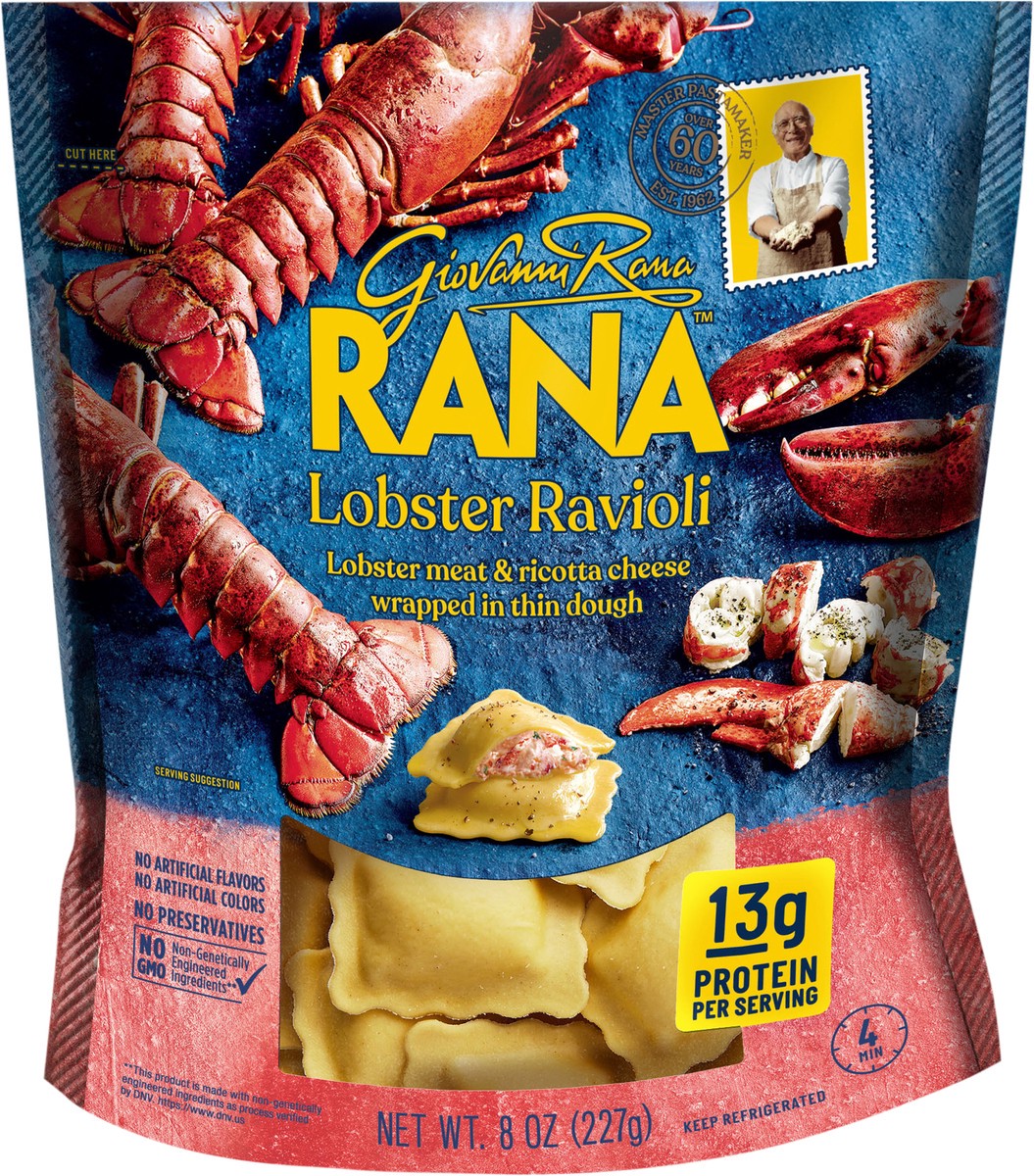 slide 13 of 14, Rana Lobster Ravioli, 8 oz