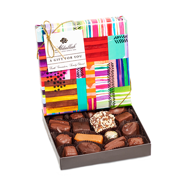slide 1 of 1, Abdallah Candies Select Assortment Chocolates All Occasion Gift Wrapped Box, 8 oz