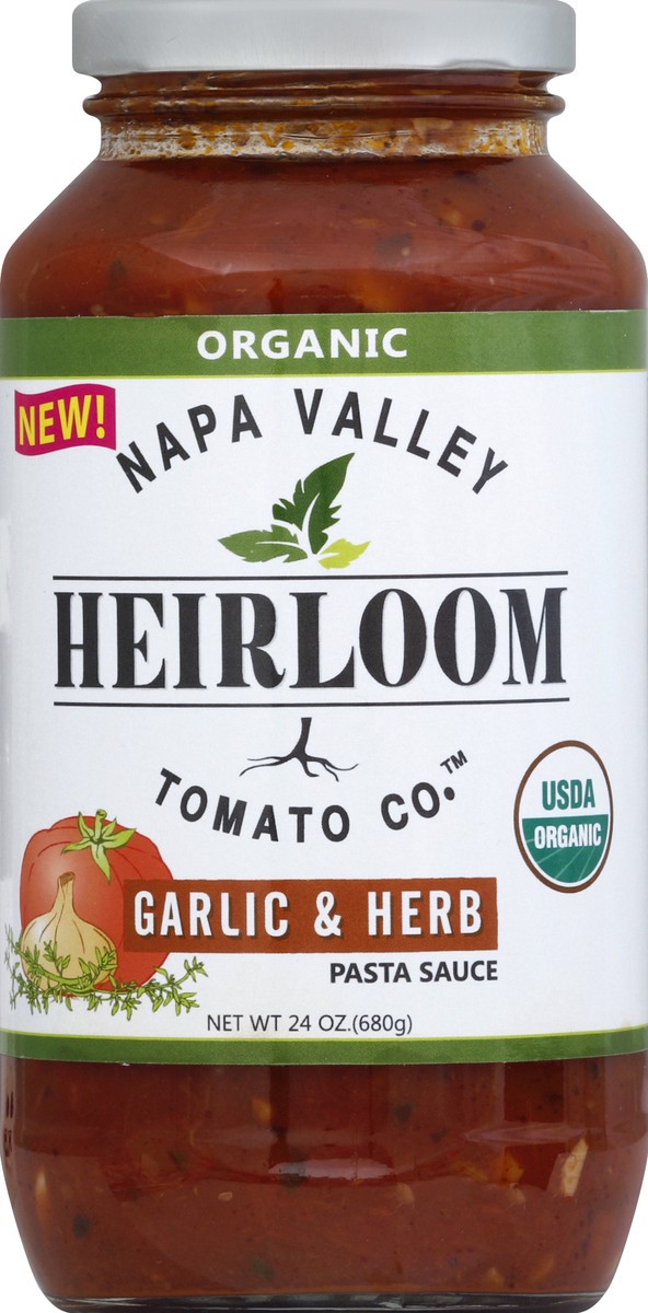 slide 2 of 2, Napa Valley Heirloom Tomato Co. Pasta Sauce, Garlic & Herb, 24 oz