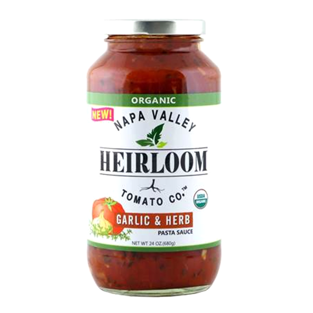slide 1 of 2, Napa Valley Heirloom Tomato Co. Pasta Sauce, Garlic & Herb, 24 oz
