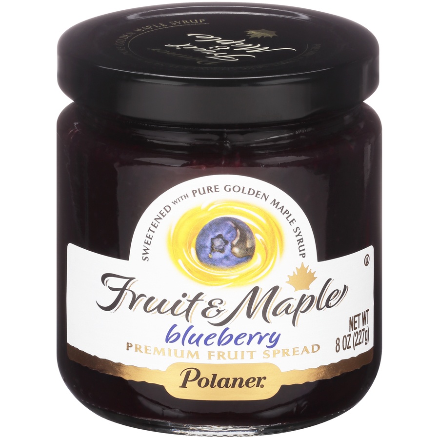 slide 1 of 6, Polaner Fruit & Maple Blueberry Fruit Spread, 8 oz