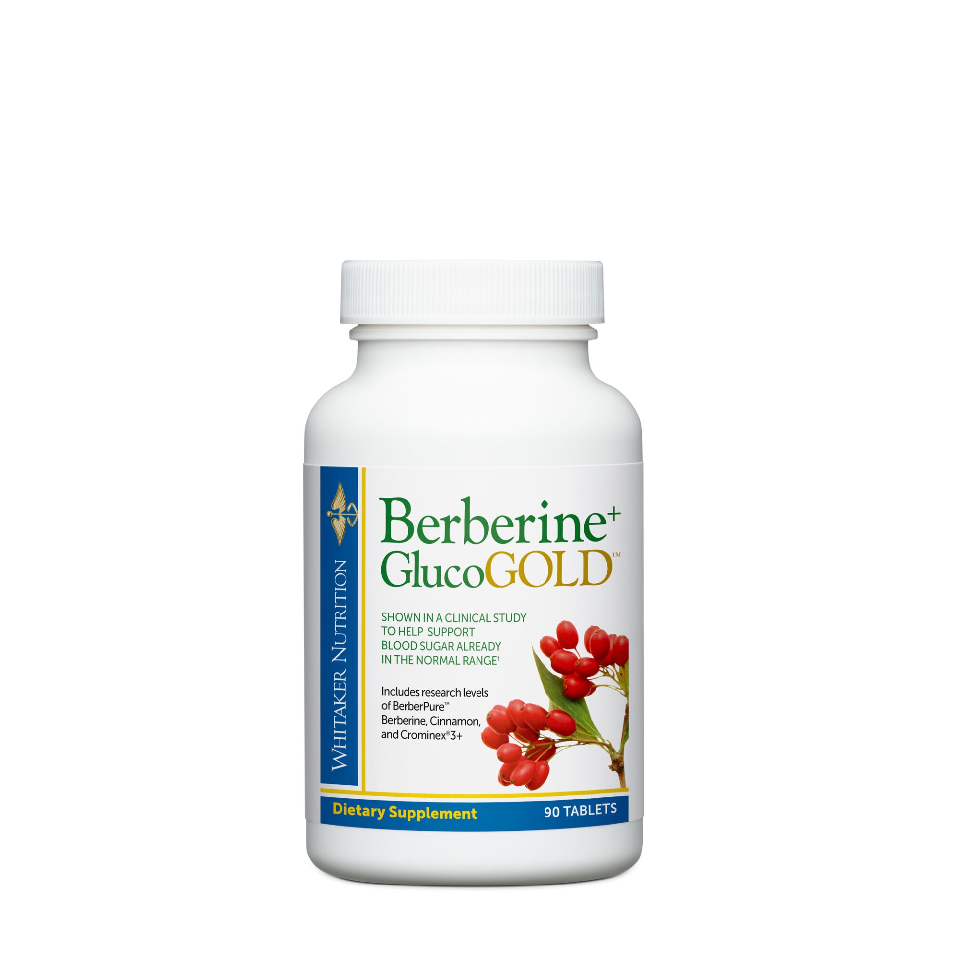 slide 1 of 1, Whitaker Nutrition Berberine+ GlucoGOLD, 90 ct