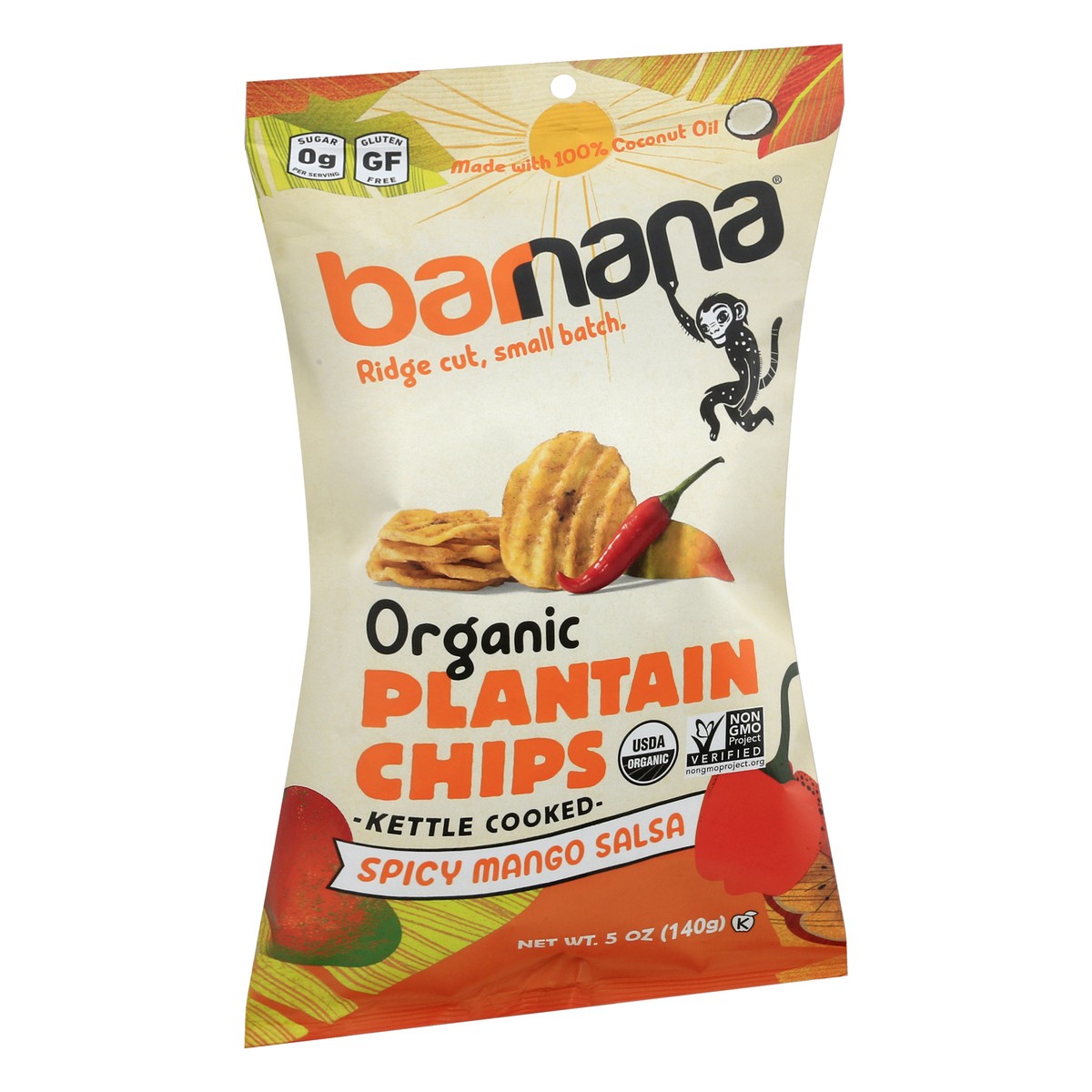 slide 12 of 12, Barnana Organic Kettle Cooked Spicy Mango Salsa Plantain Chips 5 oz, 5 oz