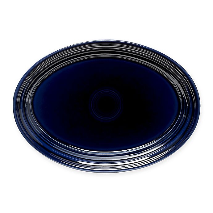 slide 1 of 3, Fiesta Oval Platter - Cobalt Blue, 9.6 in