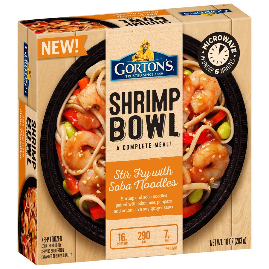 slide 2 of 8, Gorton's Shrimp Stir Fry With Soba Noodles Bowl, 10 oz