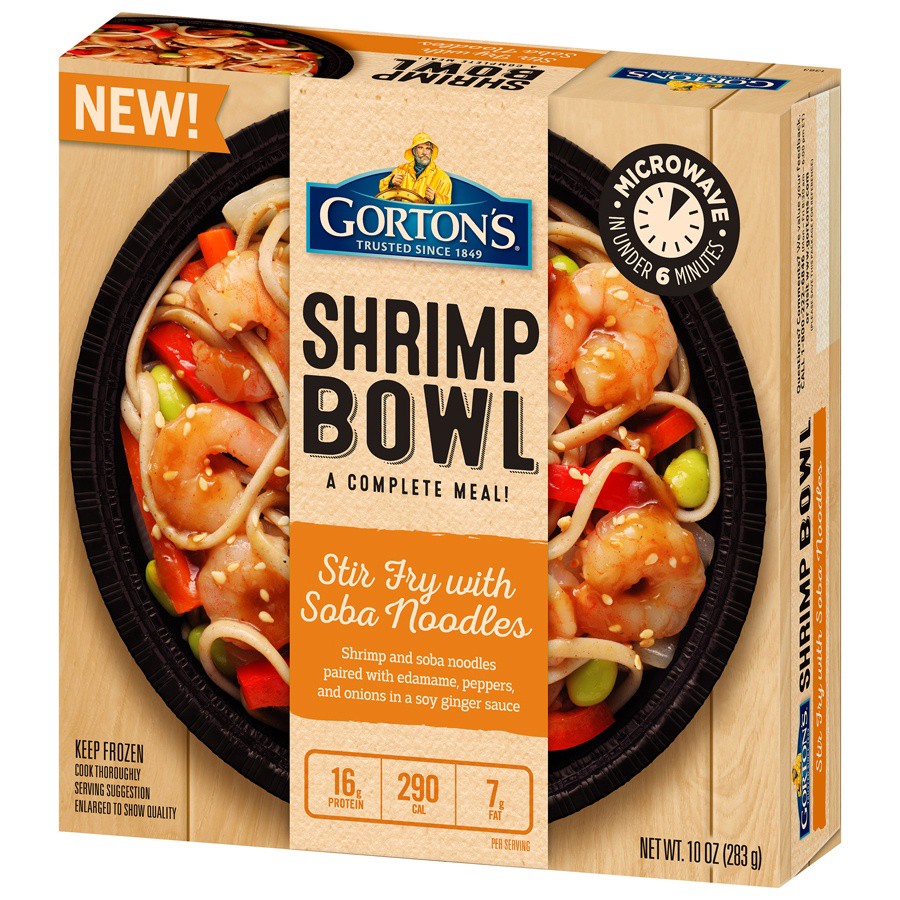 slide 3 of 8, Gorton's Shrimp Stir Fry With Soba Noodles Bowl, 10 oz