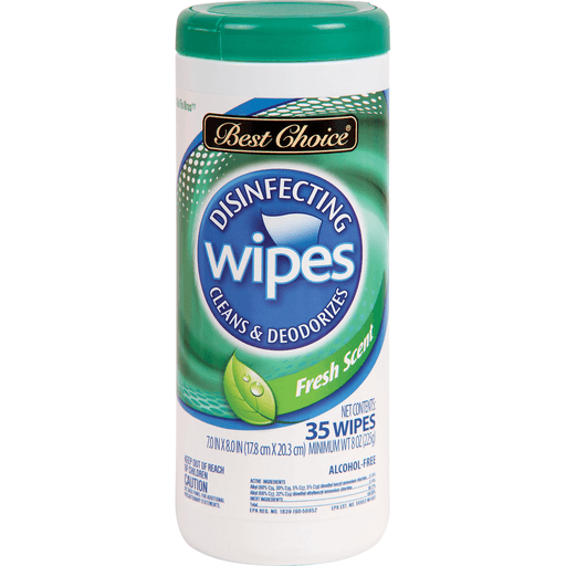 slide 1 of 1, Best Choice Disinfecting Wipes Fresh Scent, 35 ct