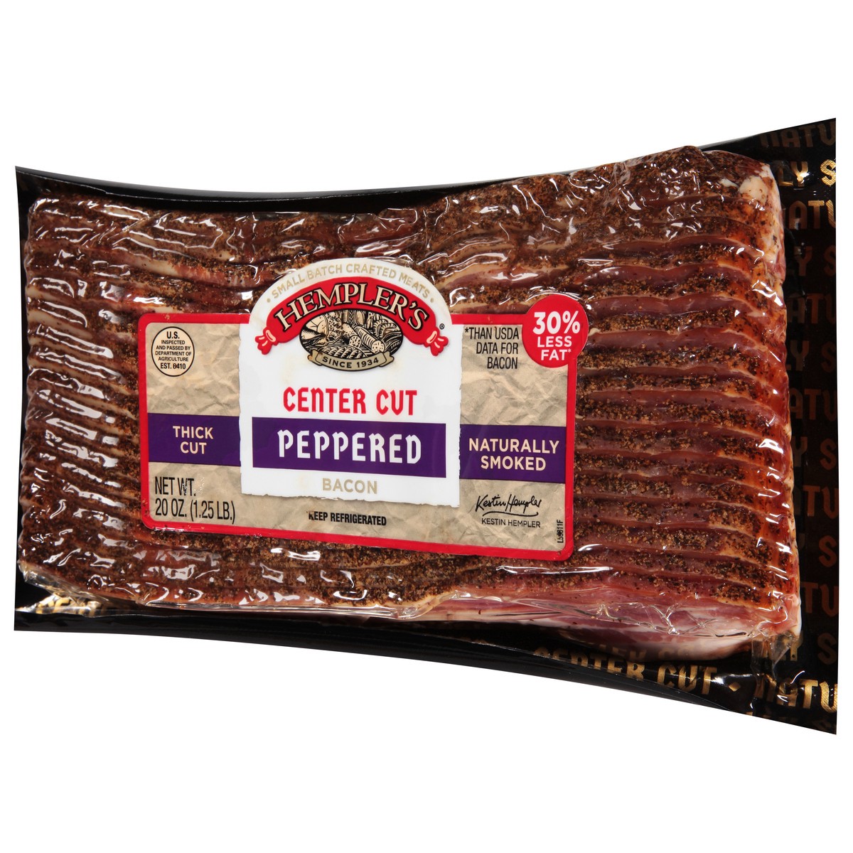 slide 9 of 12, Hempler's Thick Cut Center Cut Peppered Bacon 20 oz, 20 oz