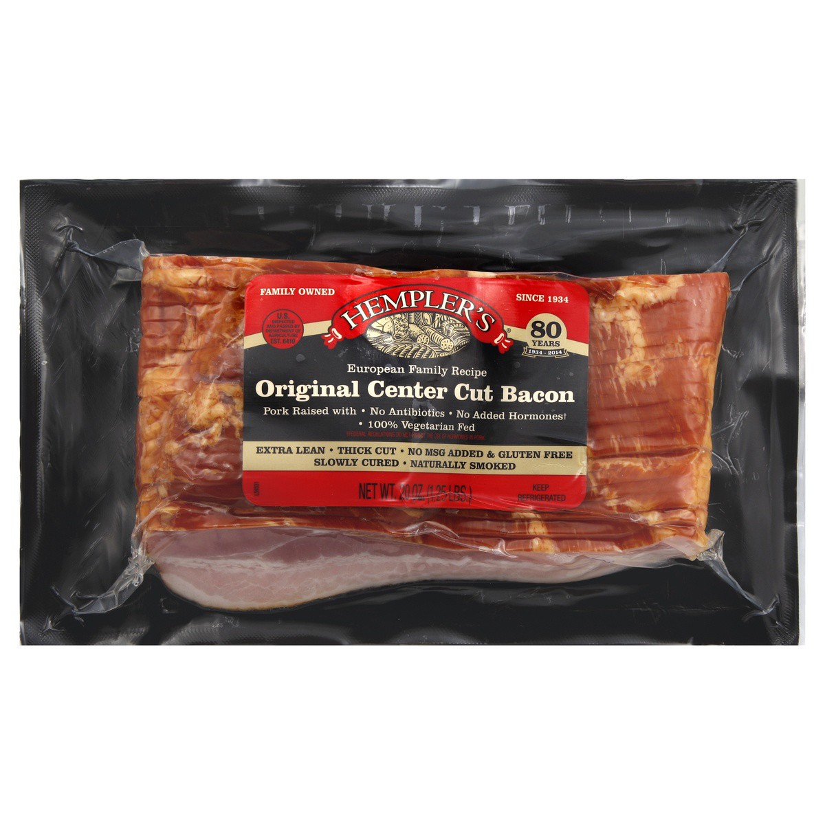 slide 1 of 12, Hempler's Thick Cut Center Cut Peppered Bacon 20 oz, 20 oz