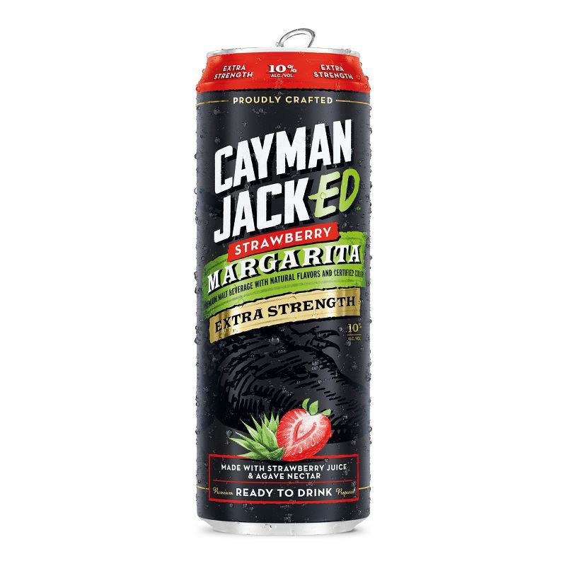slide 1 of 15, Cayman Jacked Strawberry Margarita, 19.2 fl oz Can, 10% ABV, 19.20 fl oz