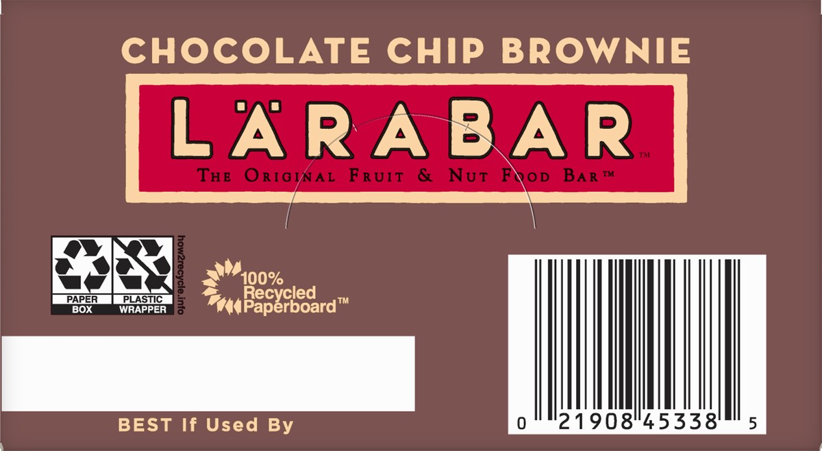 slide 2 of 9, LÄRABAR Chocolate Chip Brownie, Gluten Free Vegan Fruit & Nut Bar, 16 Ct, 16 ct; 1.6 oz