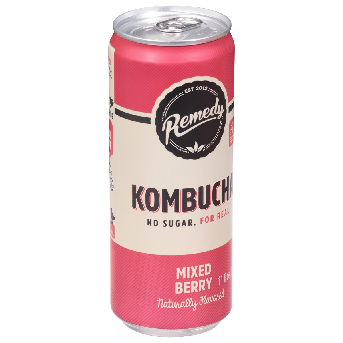 slide 8 of 12, Remedy Organic No Sugar Mixed Berry Kombucha 11 fl oz, 11 fl oz