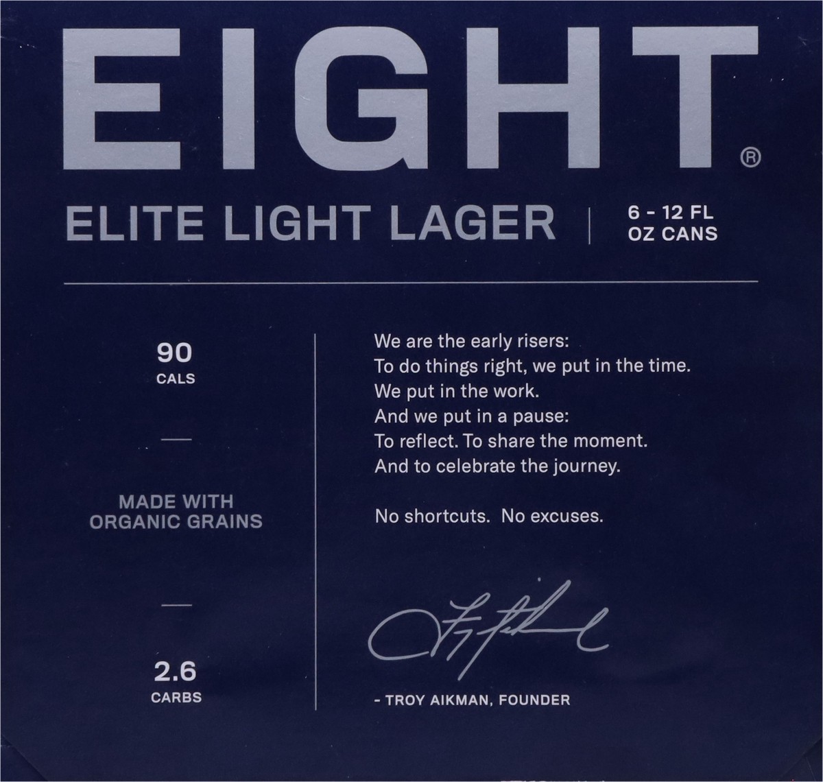 slide 8 of 11, Eight Elite Light Lager Beer 6 - 12 fl oz Cans, 6 ct