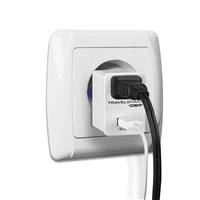 slide 3 of 9, Travel Smart Adapter Plug with USB EU, 1 ct