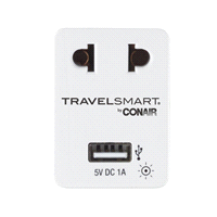 slide 7 of 9, Travel Smart Adapter Plug with USB EU, 1 ct