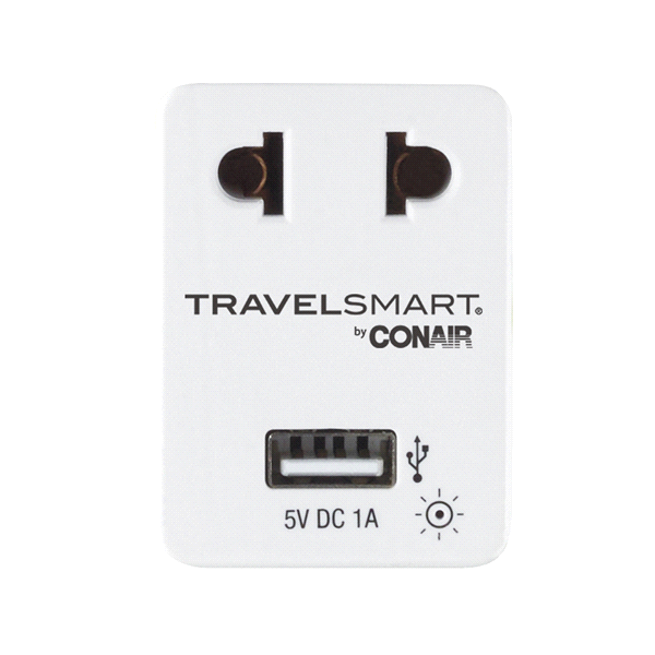 slide 8 of 9, Travel Smart Adapter Plug with USB EU, 1 ct