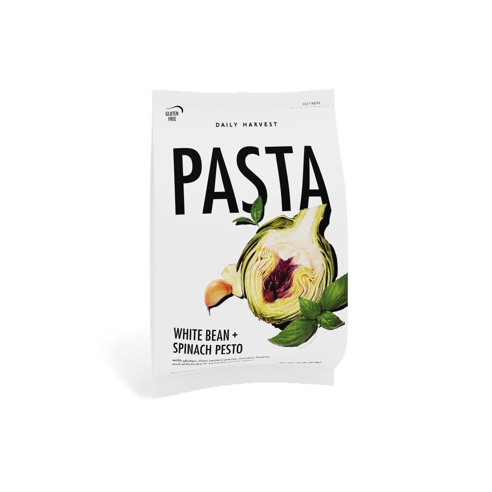 slide 1 of 4, Daily Harvest White Bean + Spinach Pesto Pasta, 16 oz