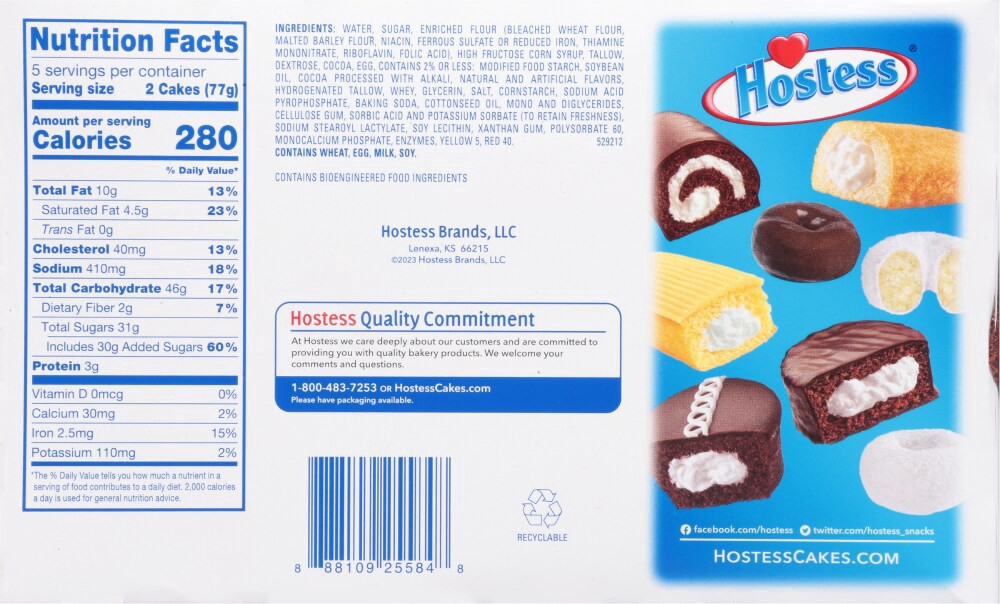 slide 2 of 2, Hostess Chocolate Lovers Twinkies, 10 ct; 1.36 oz