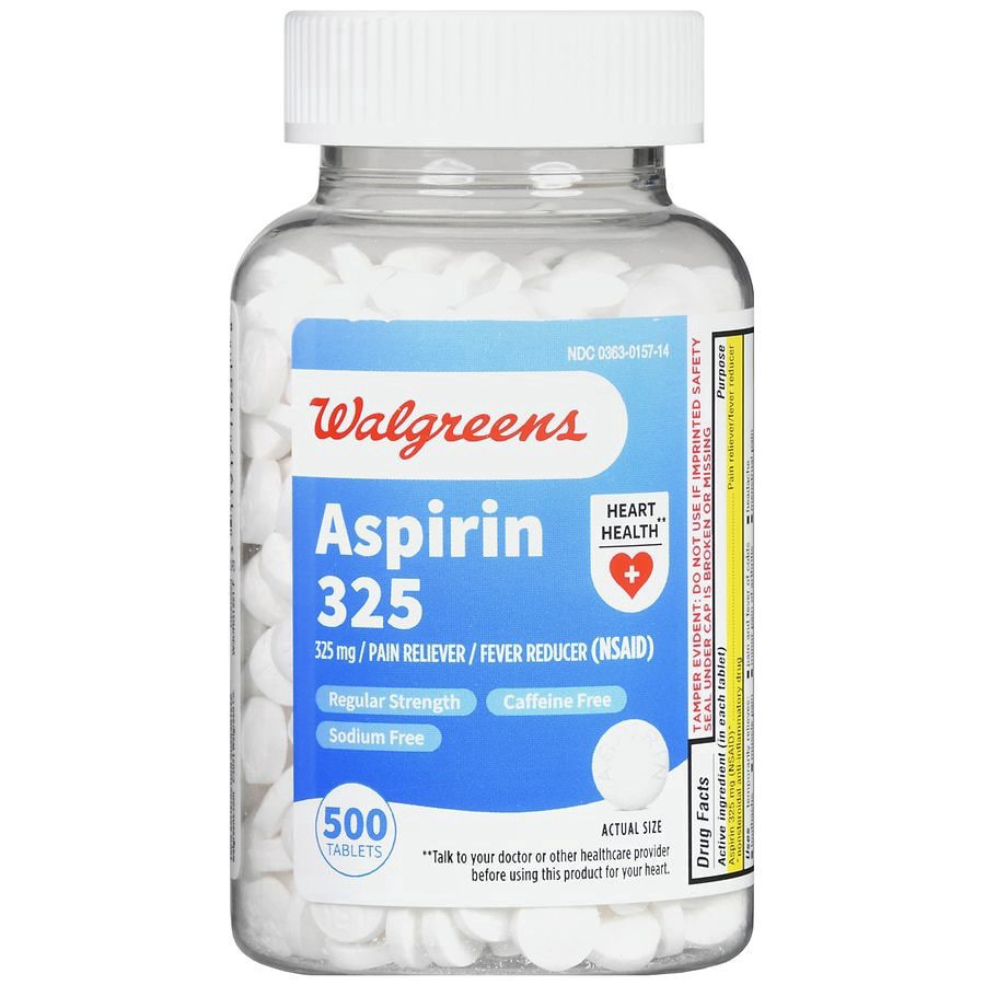 slide 5 of 5, Walgreens Aspirin Tablets 325Mg, 500 ct