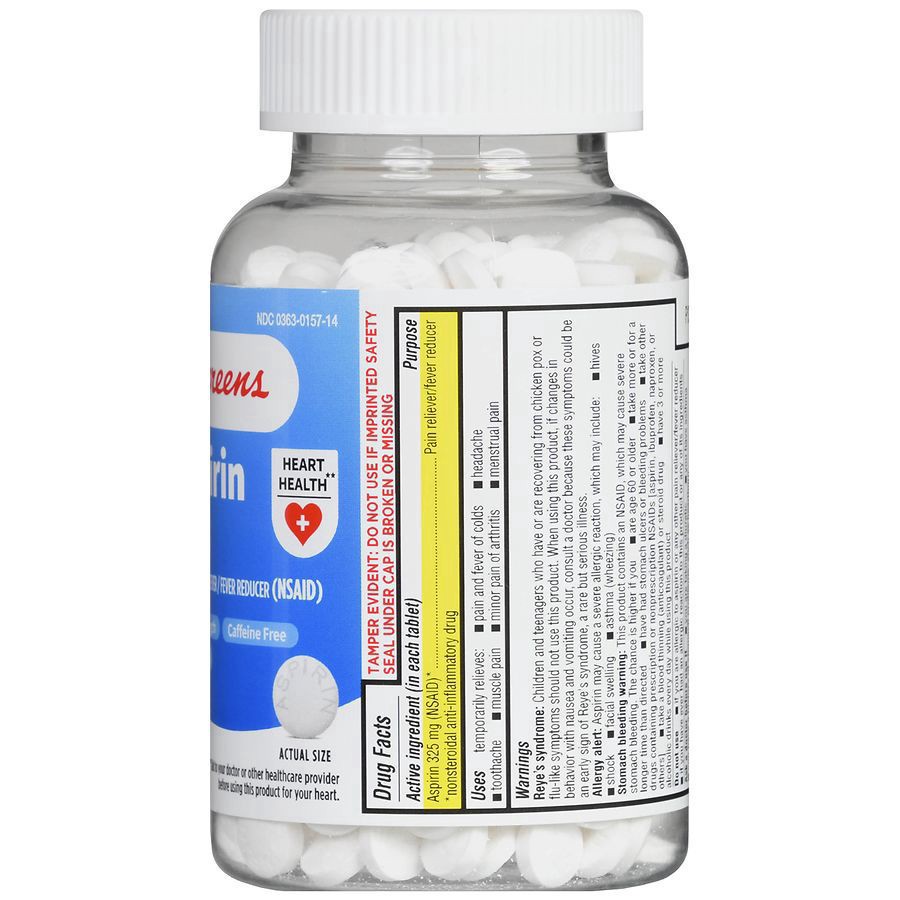 slide 4 of 5, Walgreens Aspirin Tablets 325Mg, 500 ct