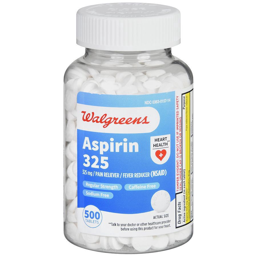 slide 1 of 5, Walgreens Aspirin Tablets 325Mg, 500 ct