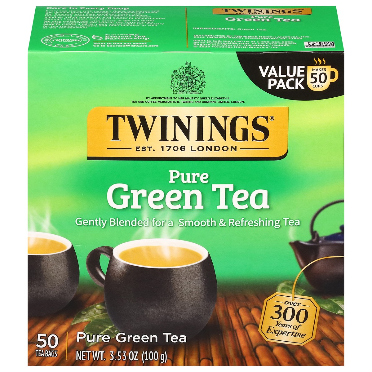 slide 1 of 9, Twinings Pure Green Tea Value Pack 50 Bags - 50 ct, 50 ct