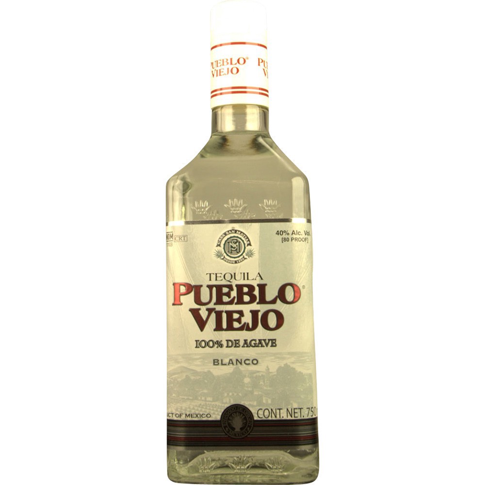 slide 1 of 1, Pueblo Viejo Blanco Tequila, 750 ml