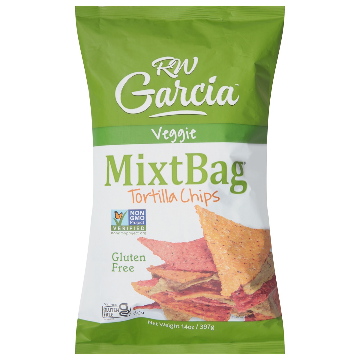 slide 1 of 1, RW Garcia MixtBag Gluten Free Veggie Tortilla Chips 14 oz, 14 oz