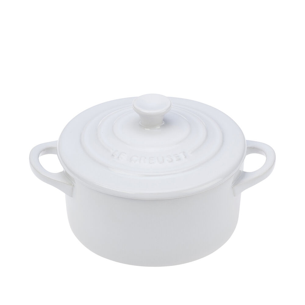 slide 1 of 1, Le Creuset Signature Petite Cocotte, White, 8 oz