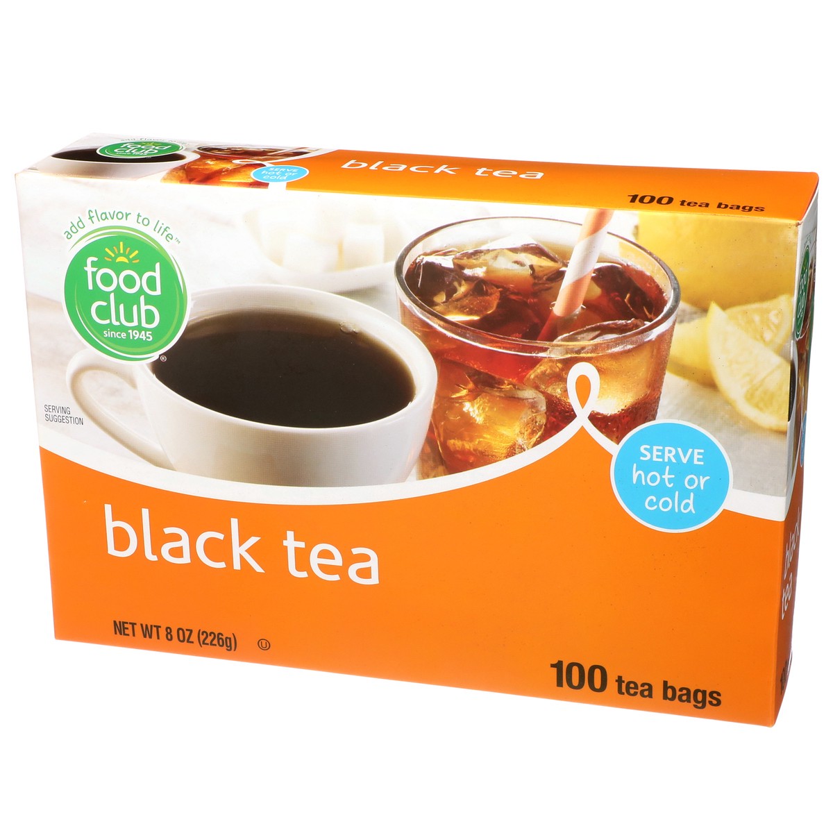 slide 3 of 8, Food Club Black Tea, Orange Pekoe & Pekoe Cut, Dual Flow Bags, 100 ct