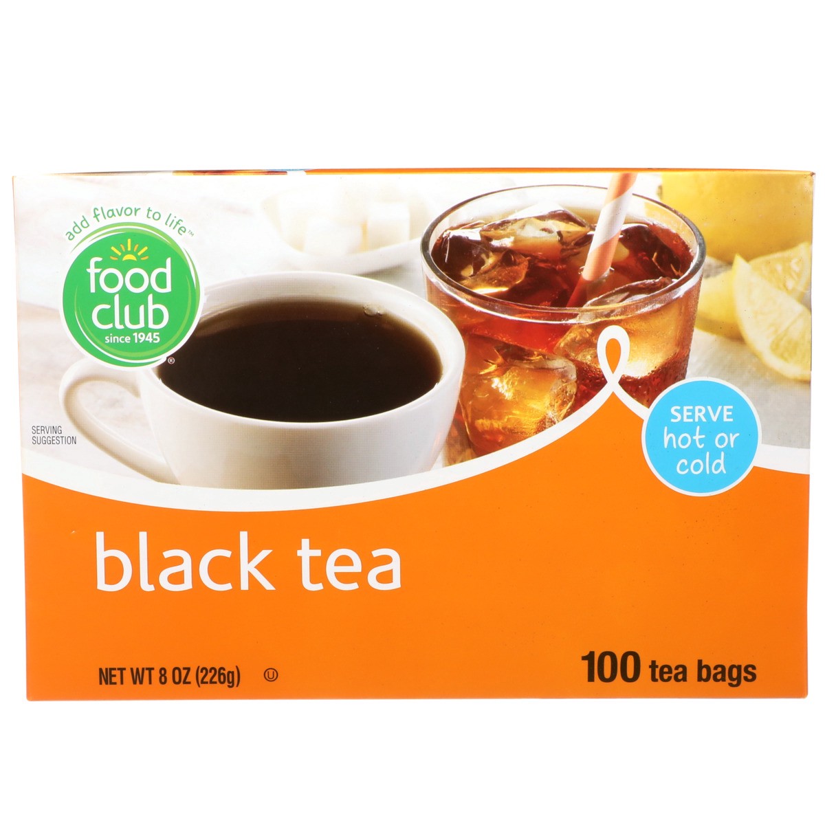 slide 7 of 8, Food Club Black Tea, Orange Pekoe & Pekoe Cut, Dual Flow Bags, 100 ct