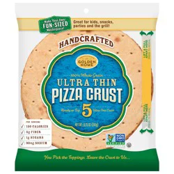 Golden Home Ultra Thin Pizza Crust 100% Whole Grain - 5 Ct
