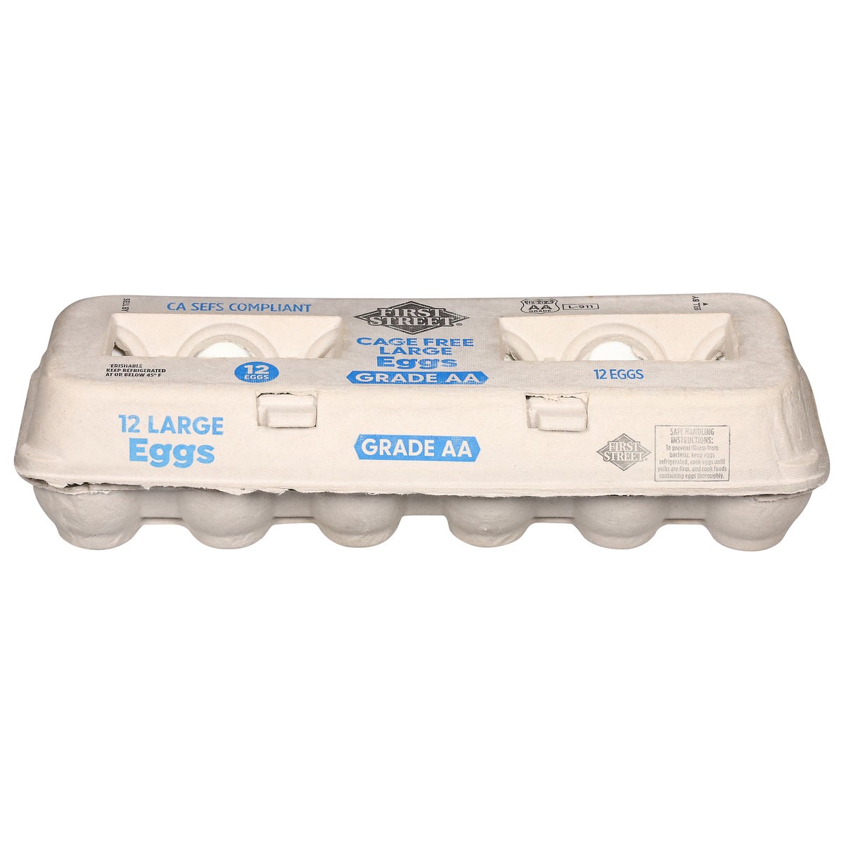 slide 1 of 12, First Street Large Grade Aa Eggs, 12 ct