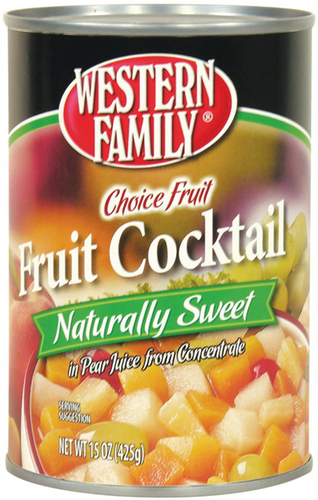 slide 1 of 1, Western Family Fruit Cocktail Nat. Sweet, 15 oz