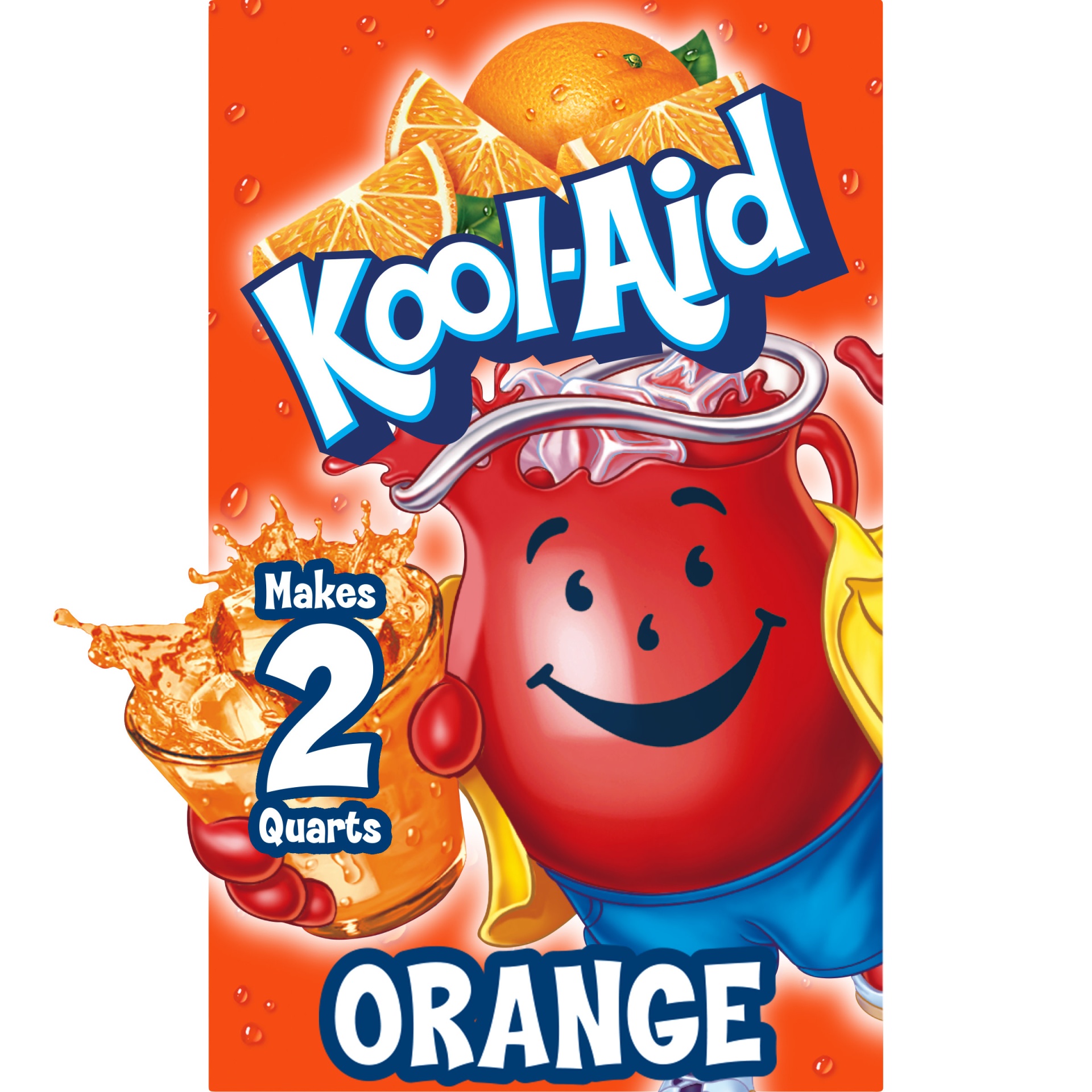 slide 1 of 1, Kool-Aid Unsweetened Orange Artificially Flavored Powdered Soft Drink Mix Value Pack Pack Packets, 5 ct; 0.15 oz