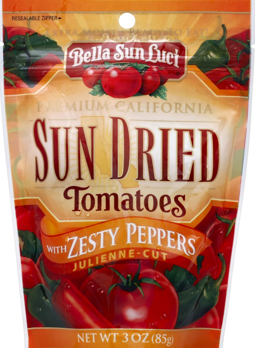 slide 3 of 3, Bella Sun Luci Sun Dried Julienne Tomatoes with Zesty Peppers , 3 oz