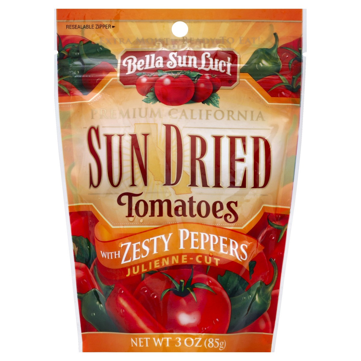 slide 2 of 3, Bella Sun Luci Sun Dried Julienne Tomatoes with Zesty Peppers , 3 oz