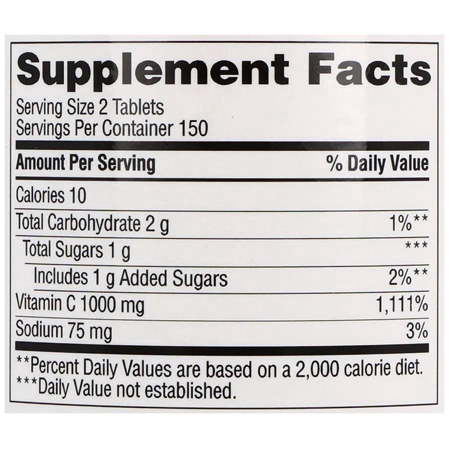slide 4 of 5, Walgreens C 1000 mg Chewable Tablets Natural Orange, 300 ct