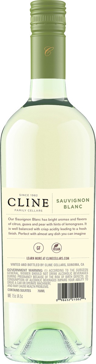 slide 3 of 4, Cline Sauvignon Blanc, 750 ml